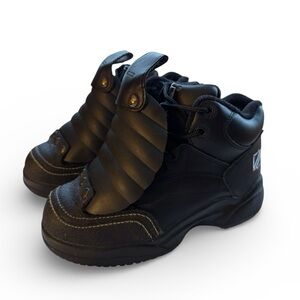 Goth Chunky Style Industrial Steel Cap Chunky Leather Safety Shoe Women’s Size 6